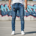 Slim Fit JK Printed Jeans