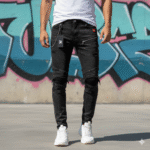 Slim Fit JK Printed Jeans