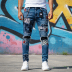 Cut Men's JK Printed Jeans