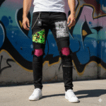 Slim Fit JK Printed Jeans