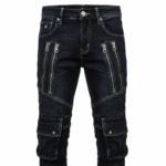 Multi Zip JK Printed Jeans